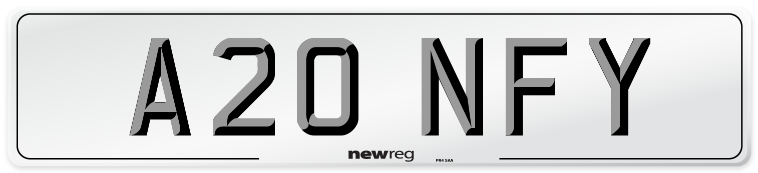 A20 NFY Number Plate from New Reg
